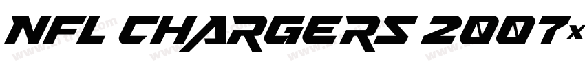 NFL Chargers 2007字体转换